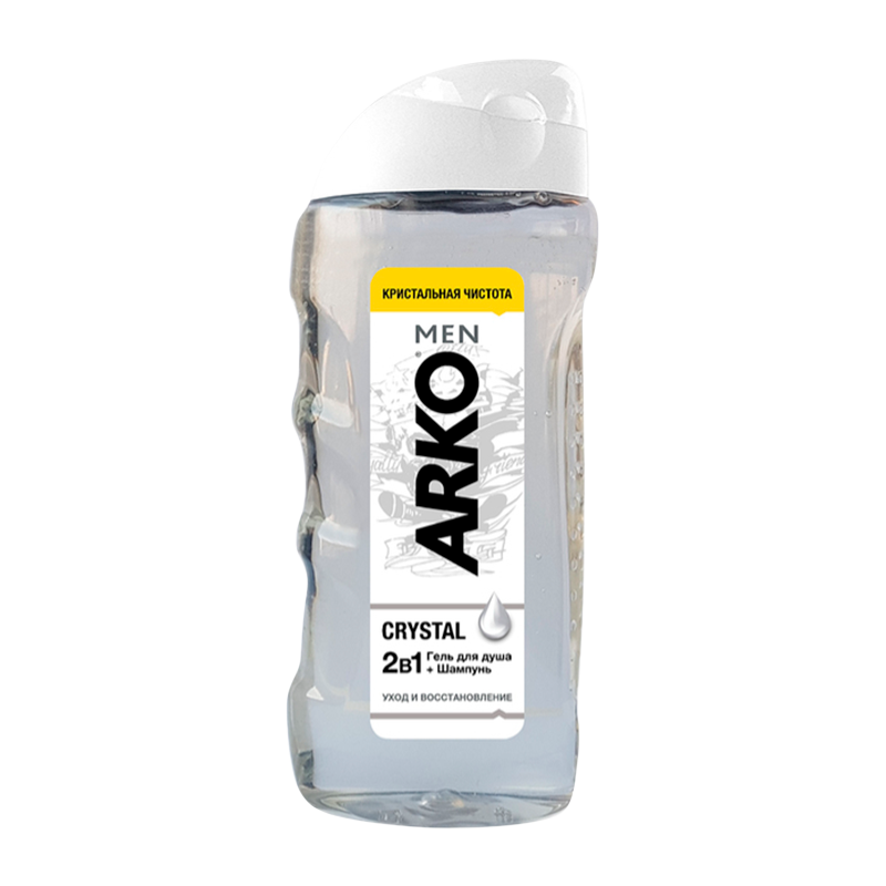 Гель для душа мужской Arko Crystal 2в1 260мл (1/12)
