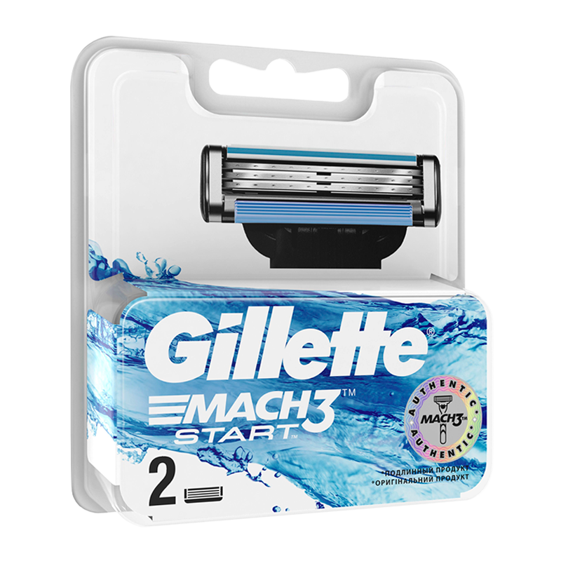 Сменные кассеты Gillette Mach3 Start 3 лезвия 2шт. (цена за 1 шт) (2/20)
