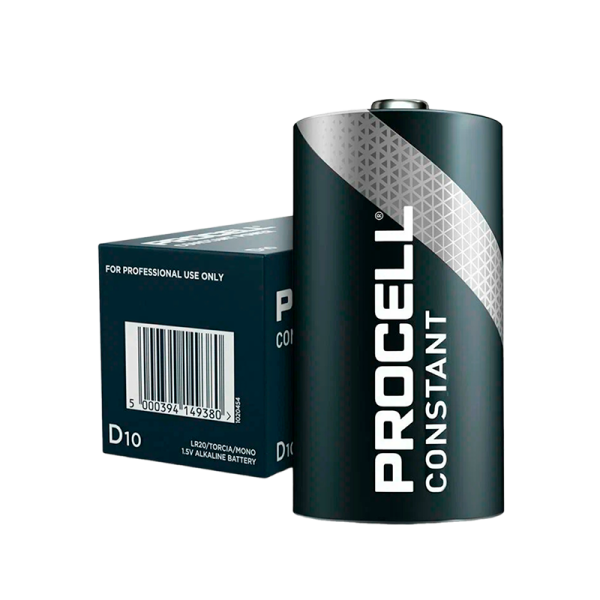 Батарейка Duracell Procell CONSTANT LR20 D BOX10 Lithium 1.5V (10/50)