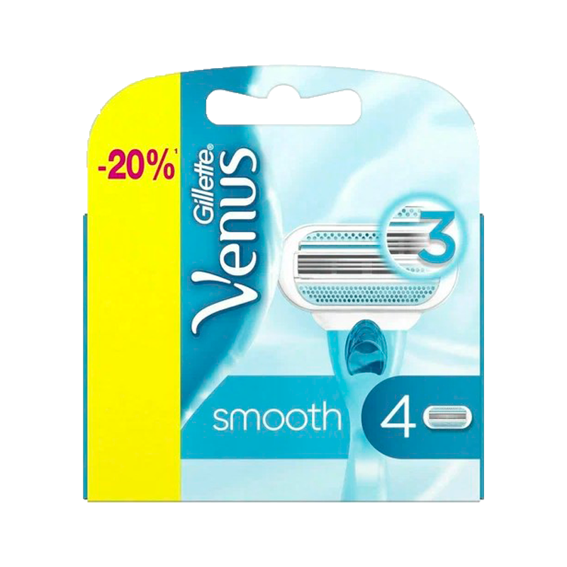 Сменные кассеты Gillette VENUS 3 лезвия 4шт. (цена за 1 шт) (4/40)
