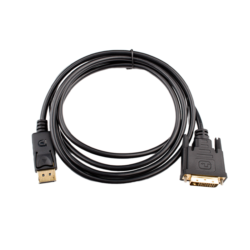 Кабель Atcom AT9504 DVI-D 25 (m)-DisplayPort (m) 1.8м силикон 1080P черный в пакете (1/100)