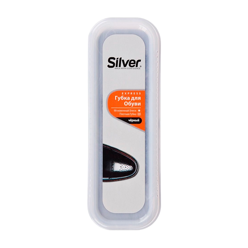 Губка Silver силикон стандарт ЧЕРНАЯ (1/6/12)