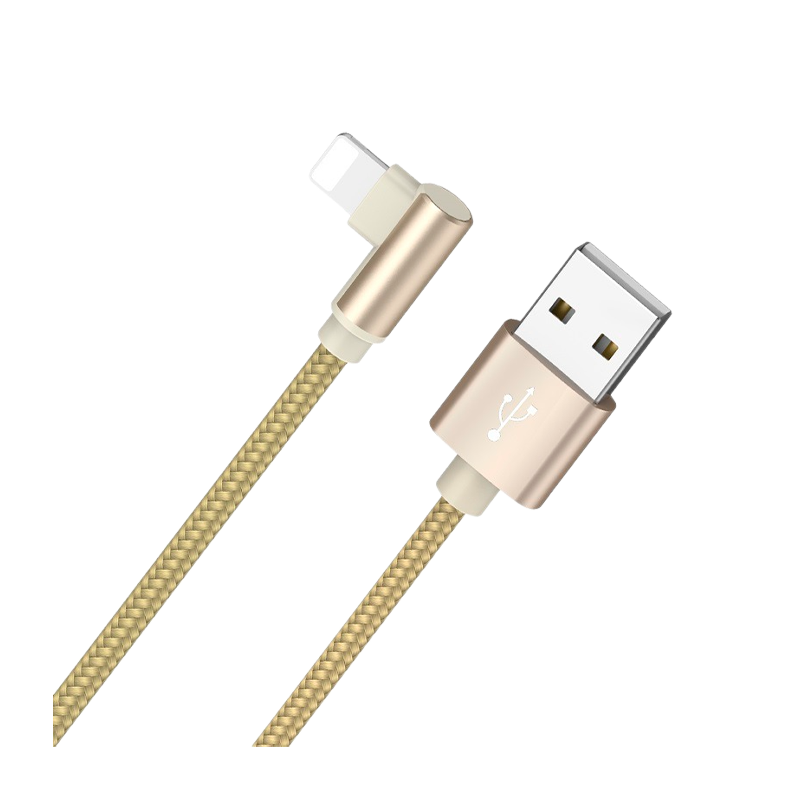 Кабель Borofone BX26 USB (m)-Lightning (m) 1.0м 2.4A нейлон золотой (1/360)