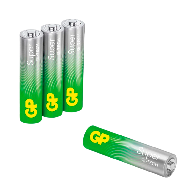 Батарейка GP Super G-Tech LR03 AAA BL4 Alkaline 1.5V (4/40/160) R