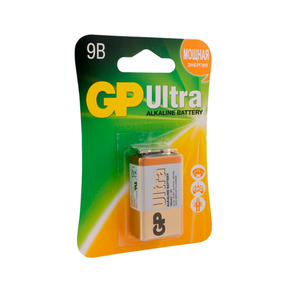 Батарейка GP ULTRA Крона 6LR61 BL1 Alkaline 9V (1/10/200)
