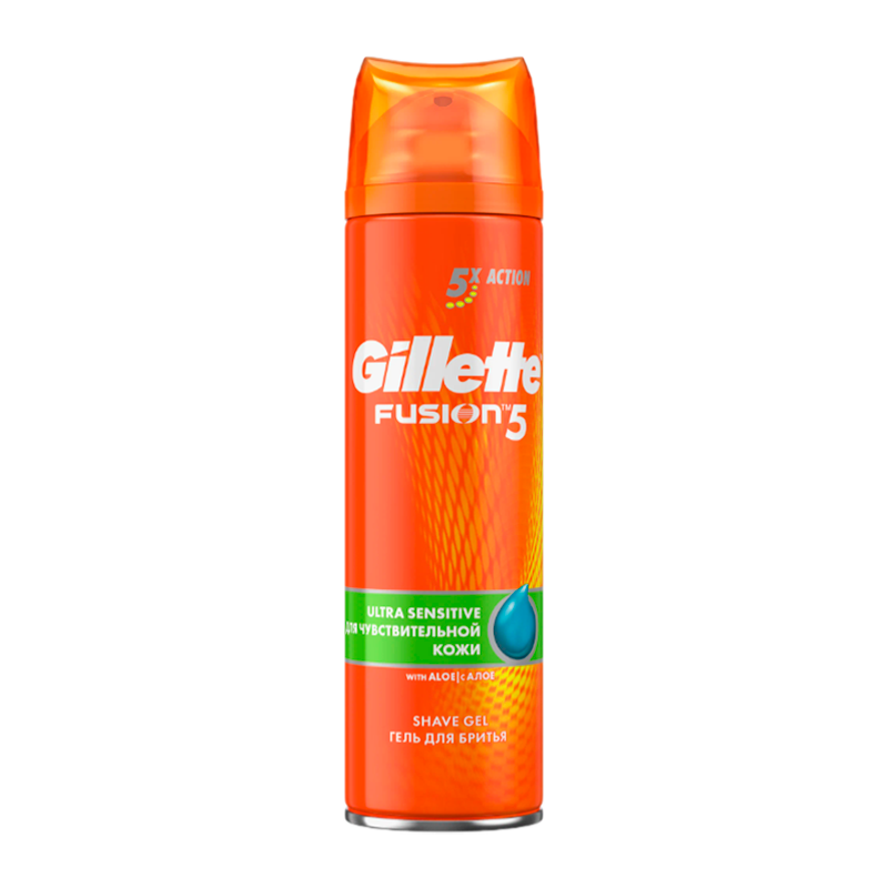 Гель для бритья Gillette Limited Edition FUSION 5 Ultra Sensitive для чувствительной кожи 200мл (1/6