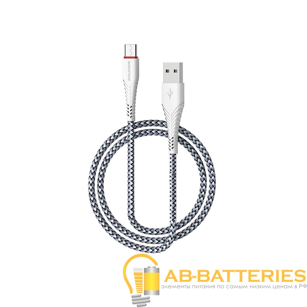 Кабель Borofone BX25 USB (m)-Type-C (m) 1.0м 2.4A нейлон белый (1/360)