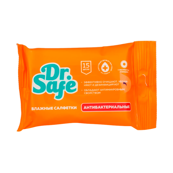 Салфетка Dr.Safe для рук антибакт.+ромашка 30шт. (1/30)