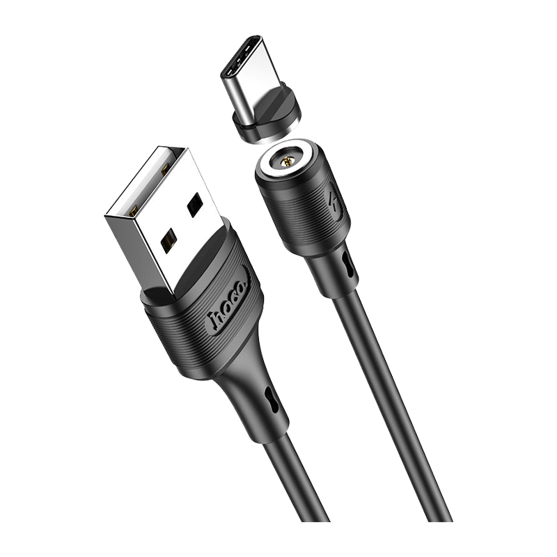 Кабель HOCO X52 USB (m)-Type-C (m) 1.0м 2.0A ПВХ магнит черный (1/31/310)