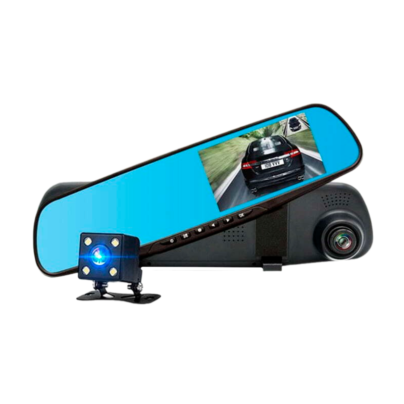 Видеорегистратор ENERGY POWER 568 (809) 2камеры + зеркало заднего вида miniUSB (1/50)