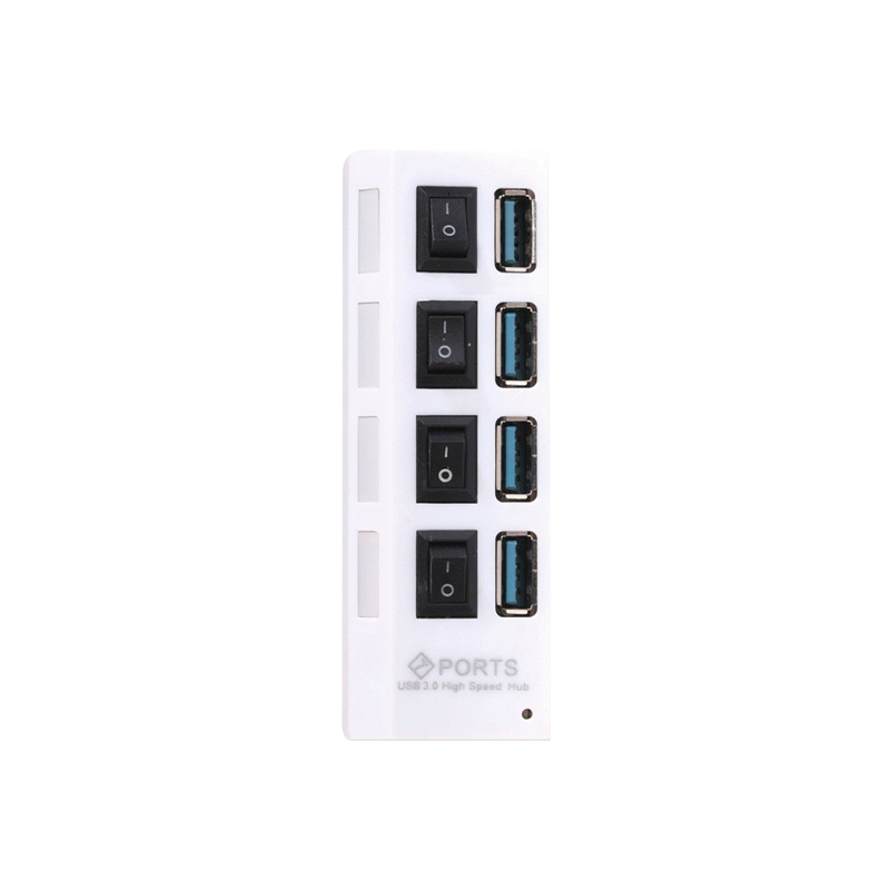 USB-Хаб Smartbuy 7304 4USB USB3.0 с выключателем белый