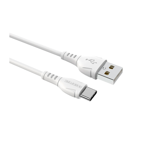 Кабель Borofone BX51 USB (m)-Type-C (m) 1.0м 3.0A ПВХ белый в коробке (1/360)