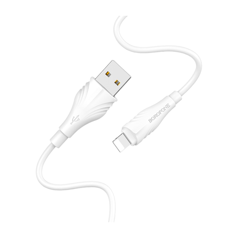 Кабель Borofone BX18 USB (m)-Lightning (m) 1.0м 2.0A ПВХ белый (1/648)