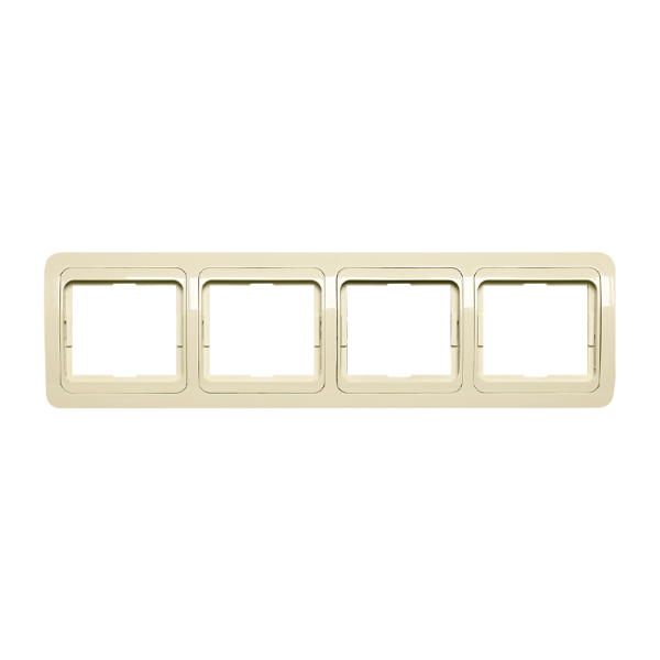 Рамка Smartbuy 4-местная горизонтальная бежевая "Марс"