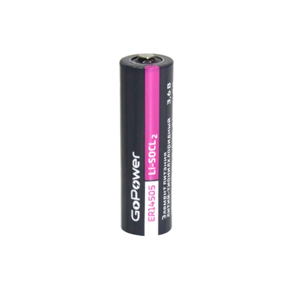 Батарейка GoPower ER14505 PC1 Li-SOCl2 3.6V 2600mAh без выводов (1/10/500)