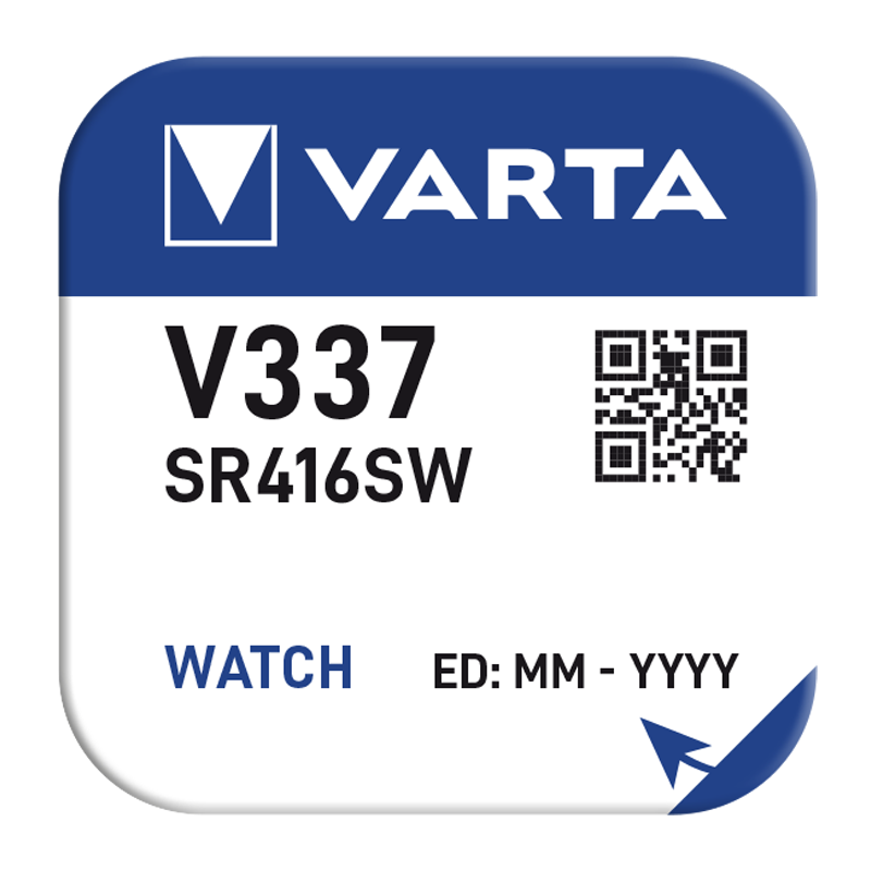 Батарейка Varta 337 (SR416SW) BL1 Silver Oxide 1.55V (1/10/100)