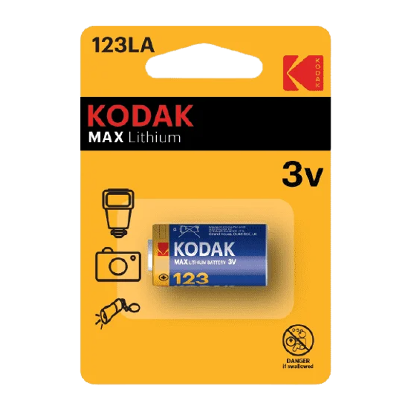 Батарейка Kodak ULTRA CR123A BL1 Lithium годен до 2023 г. (1/6/12/7200)