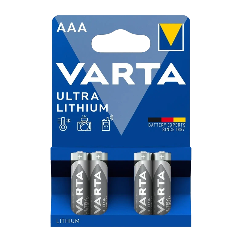 Батарейка Varta ULTRA FR03 AAA BL4 Lithium 1.5V (6103) (4/40/200)