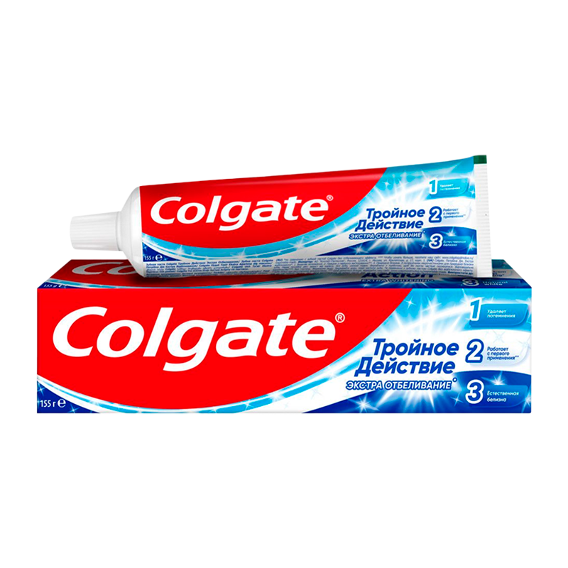 Зубная паста COLGATE Экстра Отбеливание Тройное Действие 100мл (1/48)