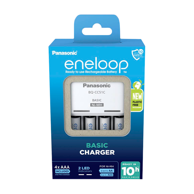 З/У для аккумуляторов Panasonic eneloop Smart-Quick Charger AA/AAA 4 слота +4AAA 800mAh (1/4)
