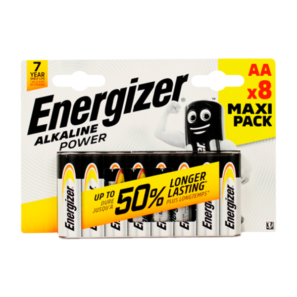 Батарейка Energizer Alkaline power LR6 AA BL8 Alkaline 1.5V (8/96)