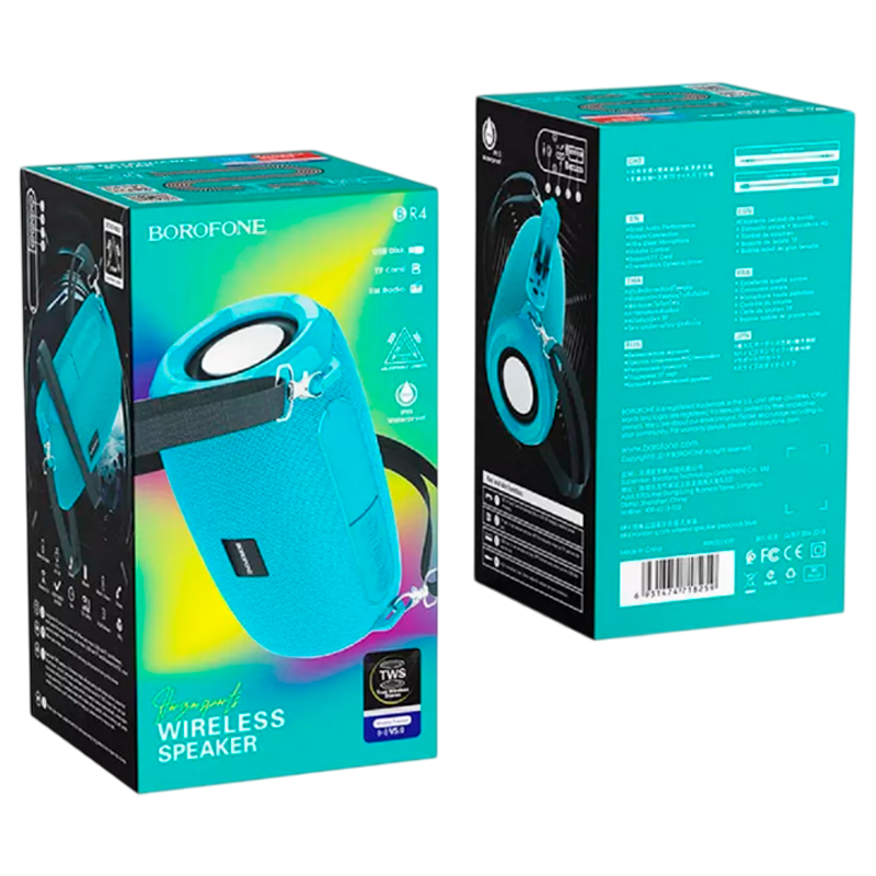 Портативная колонка Borofone BR4 bluetooth 5.0 microSD бирюзовый (1/50)