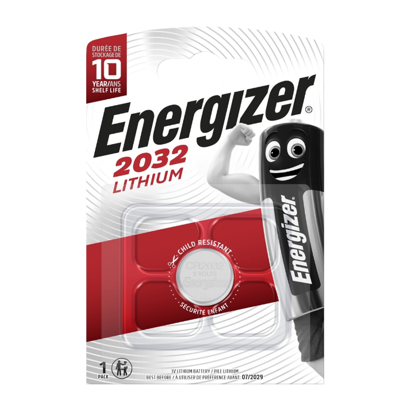 Батарейка Energizer CR2032 BL1 Lithium 3V (1/10/140)
