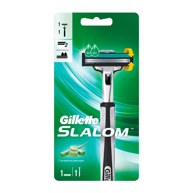 Бритва Gillette Slalom 2 лезвия 1 кассета (1/6)