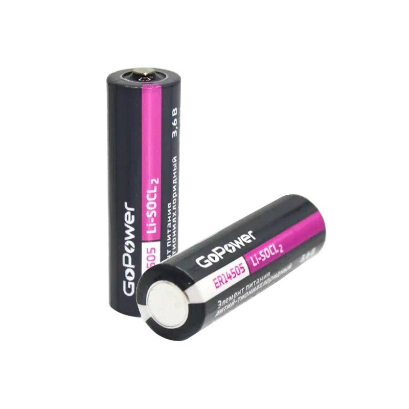 Батарейка GoPower ER14505 PC1 Li-SOCl2 3.6V 2600mAh без выводов (1/10/500)