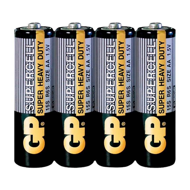 Батарейка GP Supercell R6 AA Shrink 4 Heavy Duty 1.5V (4/40/200/1000)