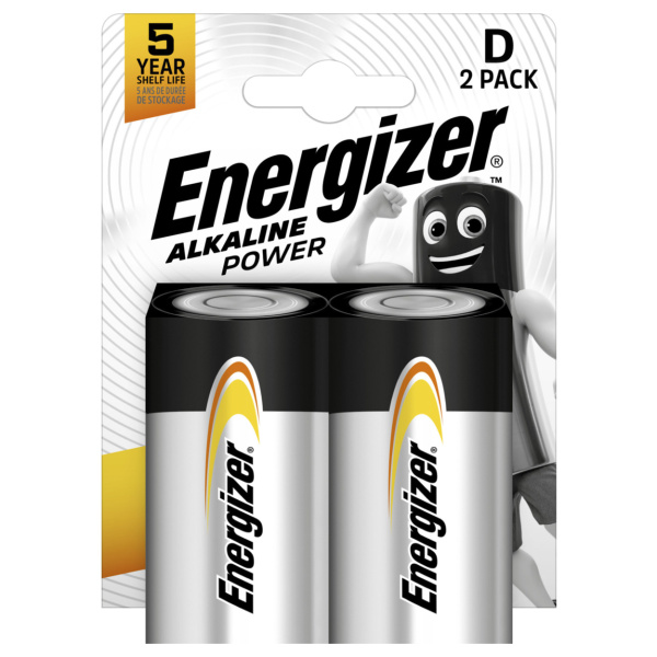 Батарейка Energizer Alkaline power LR20 D BL2 Alkaline 1.5V (2/12)