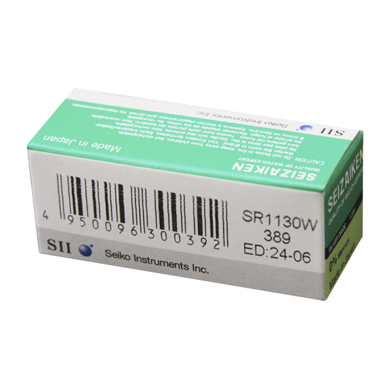 Батарейка SEIZAIKEN 389 (SR1130W) Silver Oxide 1.55V (1/10/100/1000)