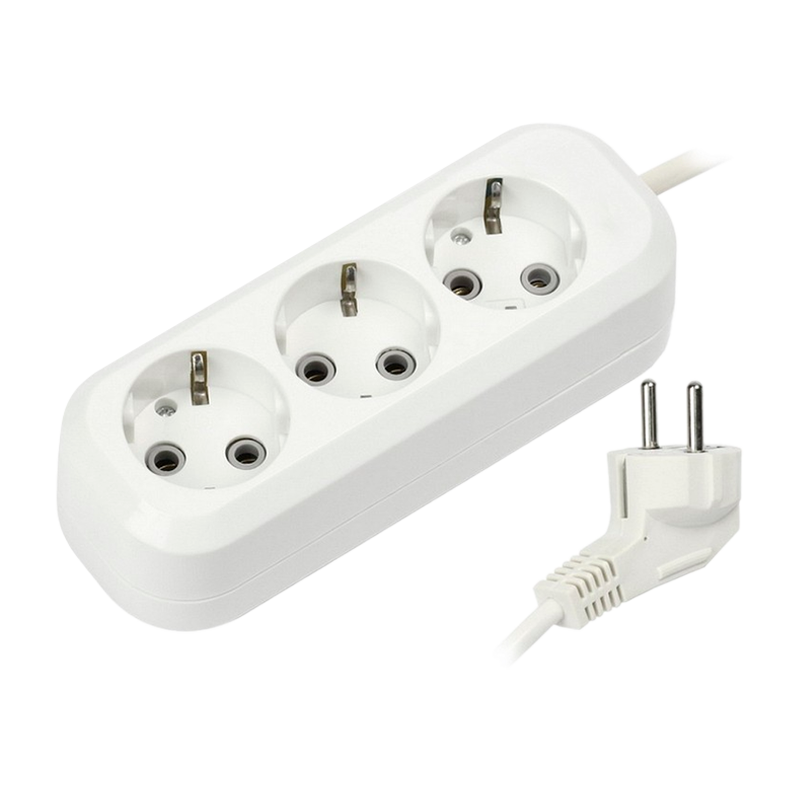 Удлинитель Smartbuy 3р.С/З 16A 1.5м белый (1/40)