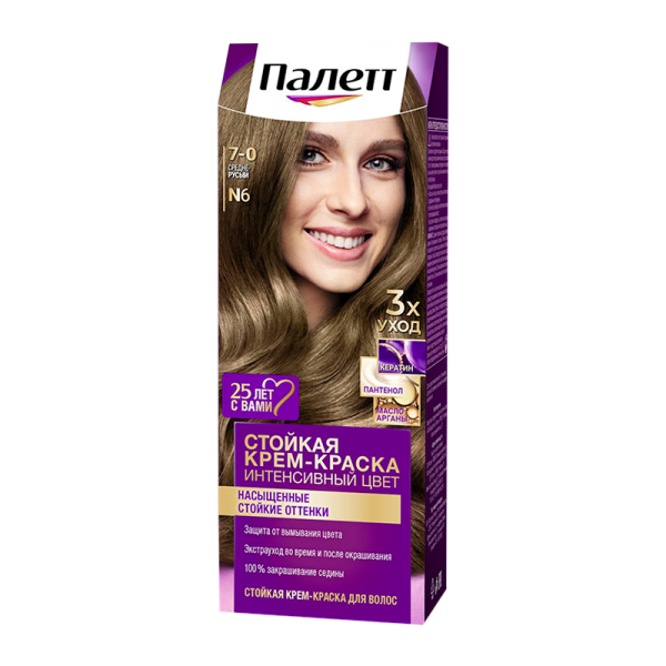Краска для волос Schwarzkopf Palette 110мл N6 (7-0) Средне-русый (1/10)