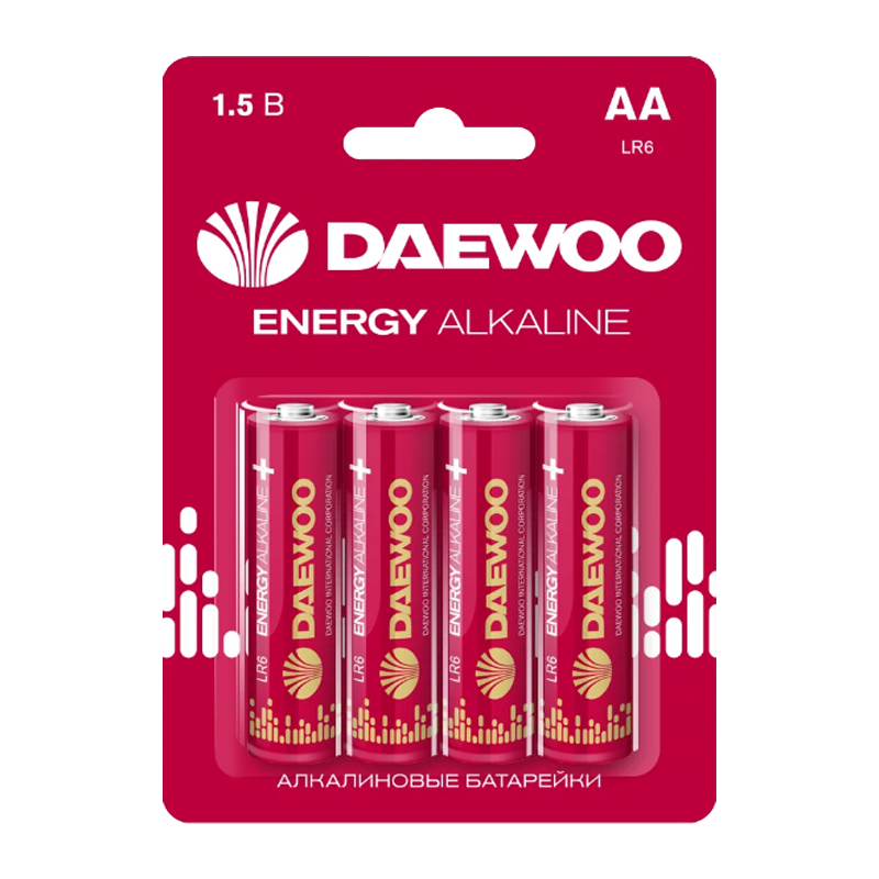 Батарейка Daewoo ENERGY LR6 AA BL4 Alkaline 1.5V (4/40/960)