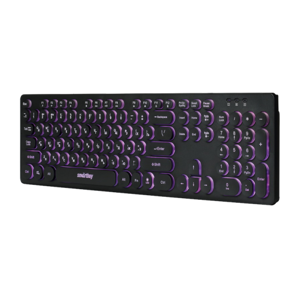 Клавиатура проводная Smartbuy 328 ONE классическая USB 1.5м мультимед. черный (1/20)