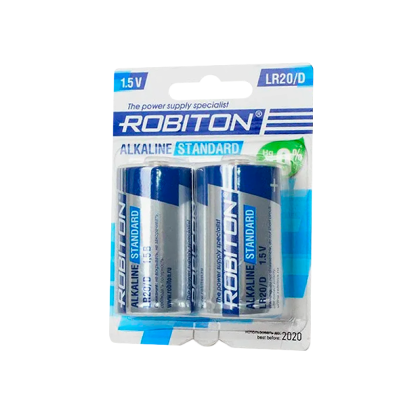 Батарейка ROBITON STANDARD LR20 BL2 (12/192)