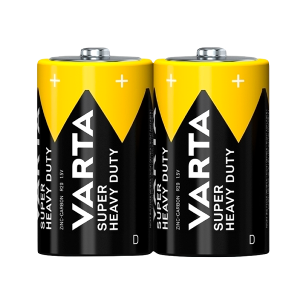 Батарейка Varta SUPERLIFE R20 D Shrink 2 Heavy Duty 1.5V (2020) (2/24/120)