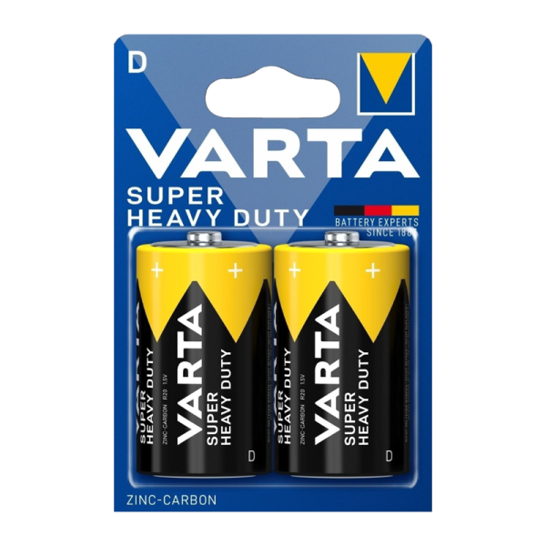 Батарейка Varta SUPERLIFE R20 D BL2 Heavy Duty 1.5V (2020) (2/24/120)