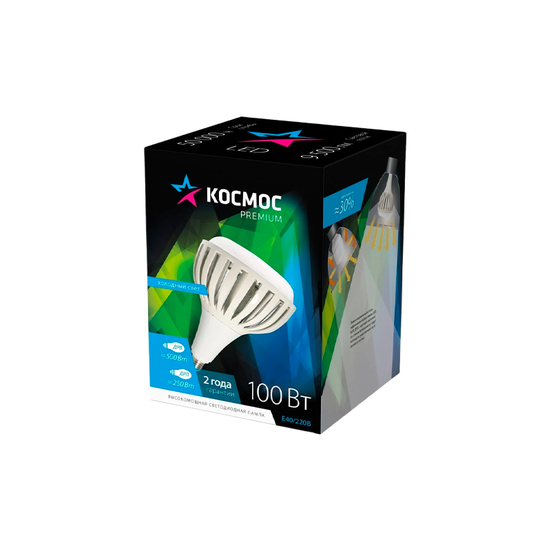 Лампа светодиодная Космос KHW E40 100W 6500К 220V PREMIUM HWLED (1/6)