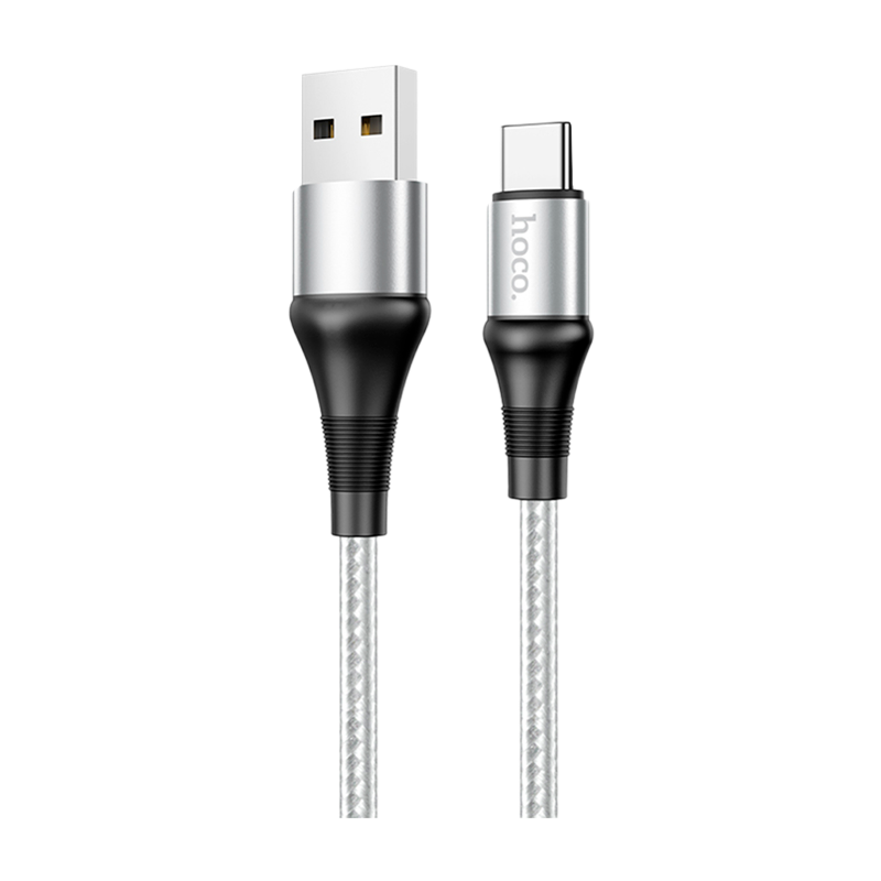 Кабель HOCO X50 USB (m)-Type-C (m) 1.0м 3.0A нейлон серый (1/31/310)