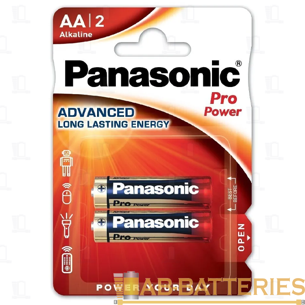 Батарейка Panasonic Power LR6 AA BL2 Alkaline 1.5V (2/24/120)