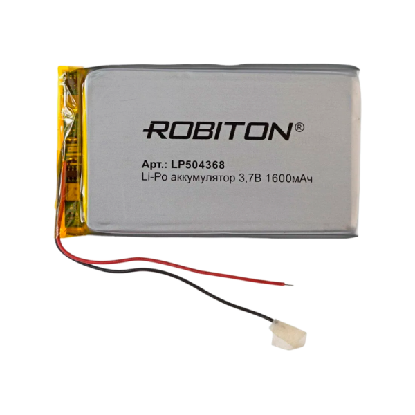 Аккумулятор ROBITON LP504368 3.7В 1600мАч PK1 1/10/250