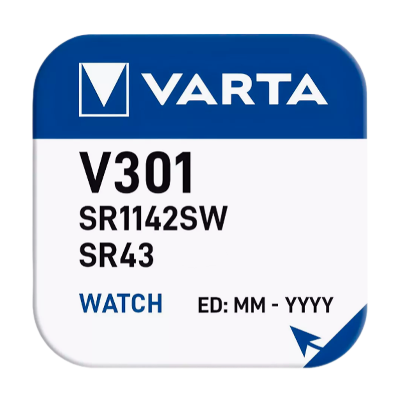 Батарейка Varta 301 (SR43SW) BL1 Silver Oxide 1.55V (1/10/100)