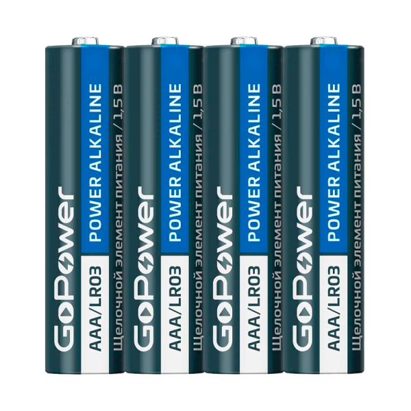 Батарейка GoPower LR03 AAA BL4 Alkaline 1.5V (4/48/576)