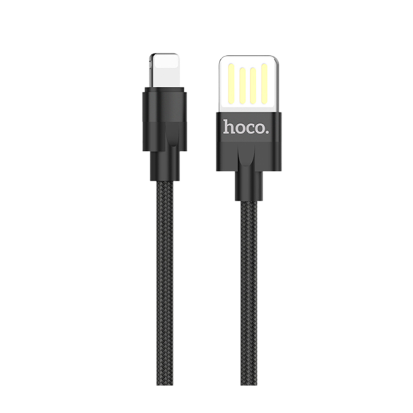 Кабель HOCO U55 USB (m)-microUSB (m) 1.2м 2.4A нейлон черный (1/25/250)