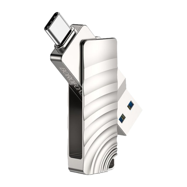Флеш-накопитель Borofone Soul BUD3 32GB USB3.0 Type-C (m) металл серый (1/25)