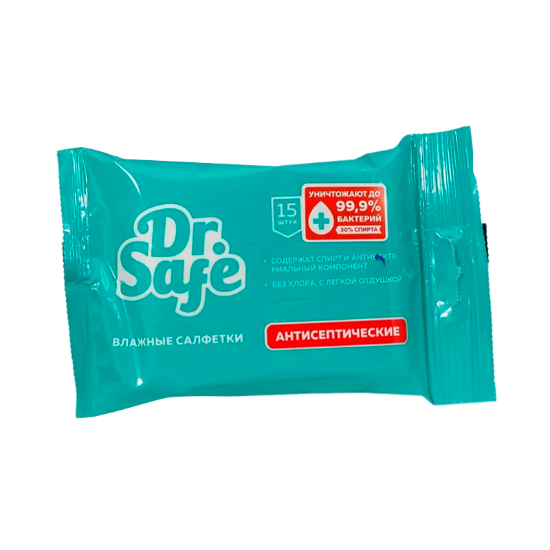 Салфетка Dr.Safe для рук антибакт. 15шт. (1/30)