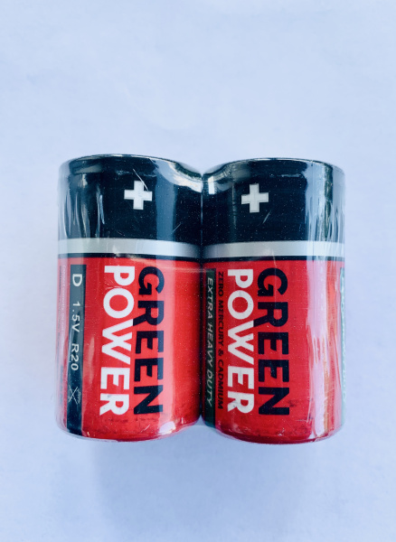 Батарейка Green Power R20 D Shrink 2 Heavy Duty 1.5V (2/24/288)