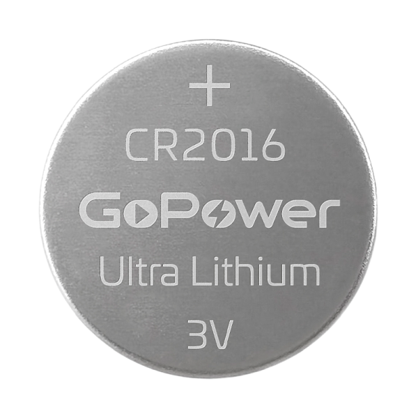 Батарейка GoPower ULTRA CR2016 BL2 Lithium 3V (2/40/800)